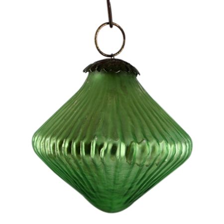 Set Of 4 piece Top Pea Green Tiny Diamond Christmas Ornament